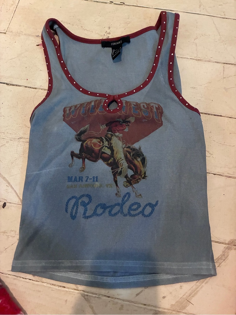 Forever 21 Wild West Rodeo Graphic Tank Top.